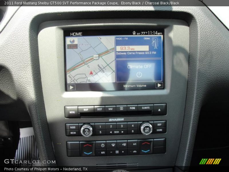 Ebony Black / Charcoal Black/Black 2011 Ford Mustang Shelby GT500 SVT Performance Package Coupe