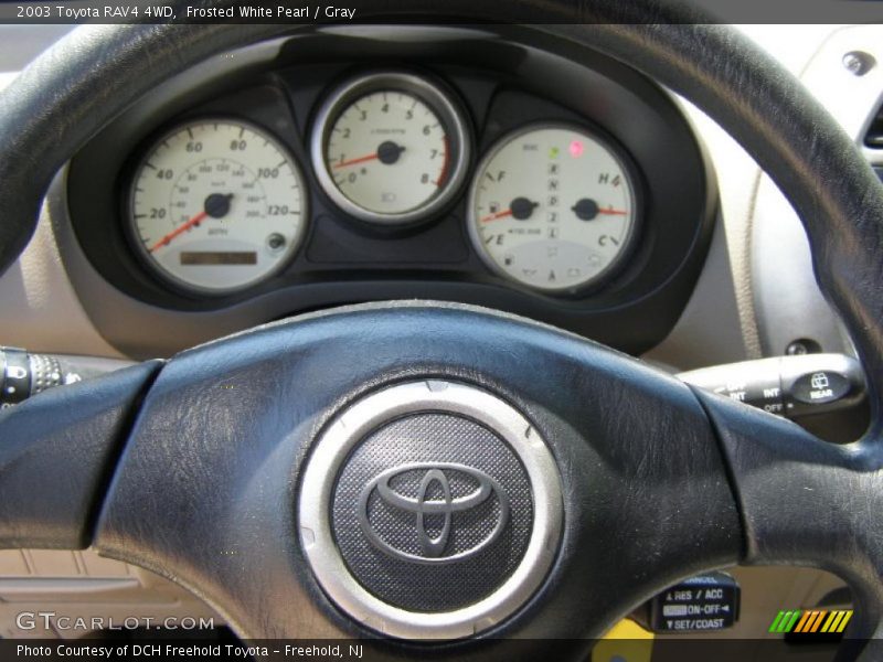 Frosted White Pearl / Gray 2003 Toyota RAV4 4WD