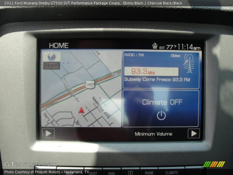 Ebony Black / Charcoal Black/Black 2011 Ford Mustang Shelby GT500 SVT Performance Package Coupe