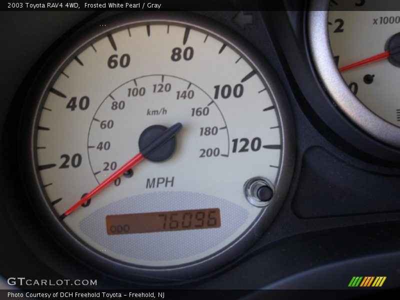 Frosted White Pearl / Gray 2003 Toyota RAV4 4WD