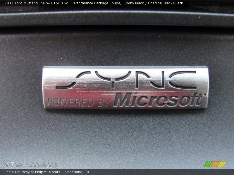 Ebony Black / Charcoal Black/Black 2011 Ford Mustang Shelby GT500 SVT Performance Package Coupe