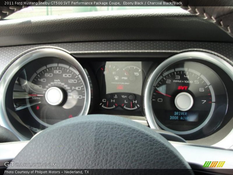 Ebony Black / Charcoal Black/Black 2011 Ford Mustang Shelby GT500 SVT Performance Package Coupe
