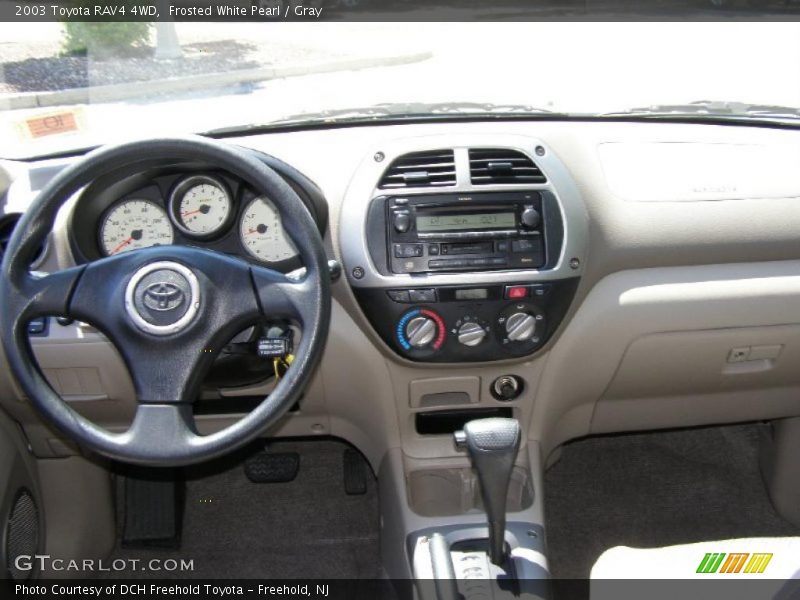 Frosted White Pearl / Gray 2003 Toyota RAV4 4WD