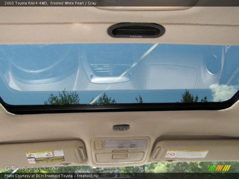 Frosted White Pearl / Gray 2003 Toyota RAV4 4WD