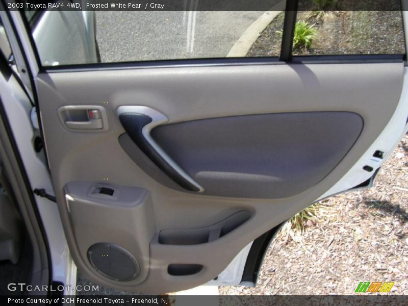 Frosted White Pearl / Gray 2003 Toyota RAV4 4WD