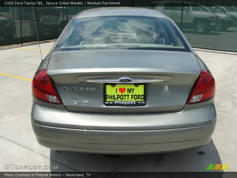 Spruce Green Metallic / Medium Parchment 2003 Ford Taurus SES