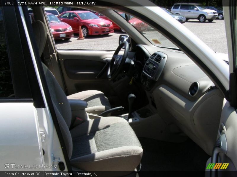 Frosted White Pearl / Gray 2003 Toyota RAV4 4WD