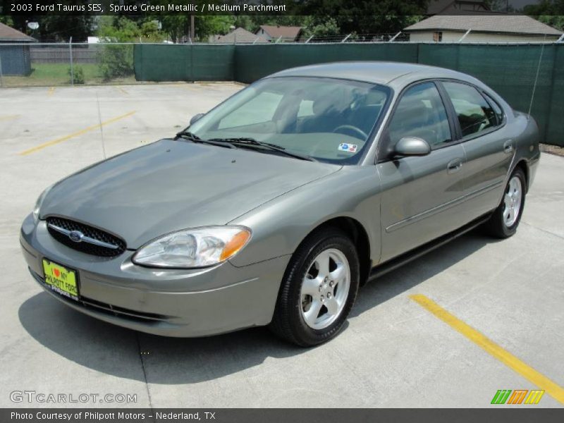 Spruce Green Metallic / Medium Parchment 2003 Ford Taurus SES