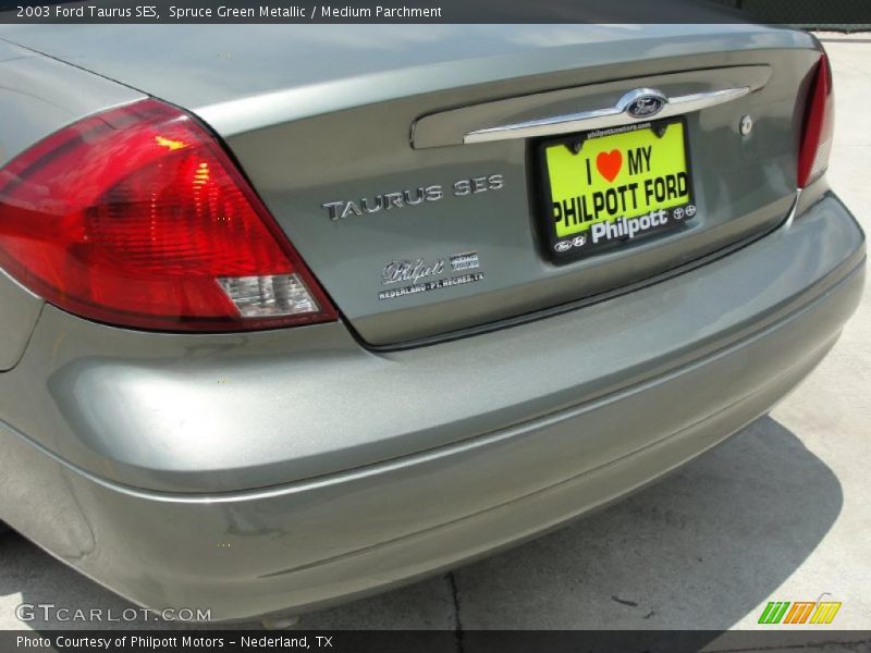 Spruce Green Metallic / Medium Parchment 2003 Ford Taurus SES