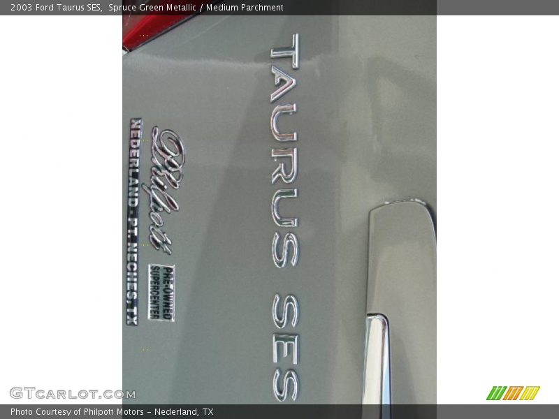 Spruce Green Metallic / Medium Parchment 2003 Ford Taurus SES