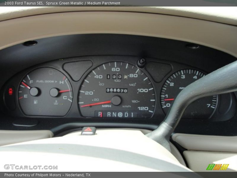 Spruce Green Metallic / Medium Parchment 2003 Ford Taurus SES