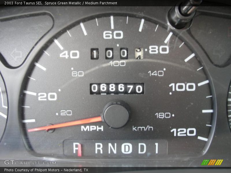 Spruce Green Metallic / Medium Parchment 2003 Ford Taurus SES