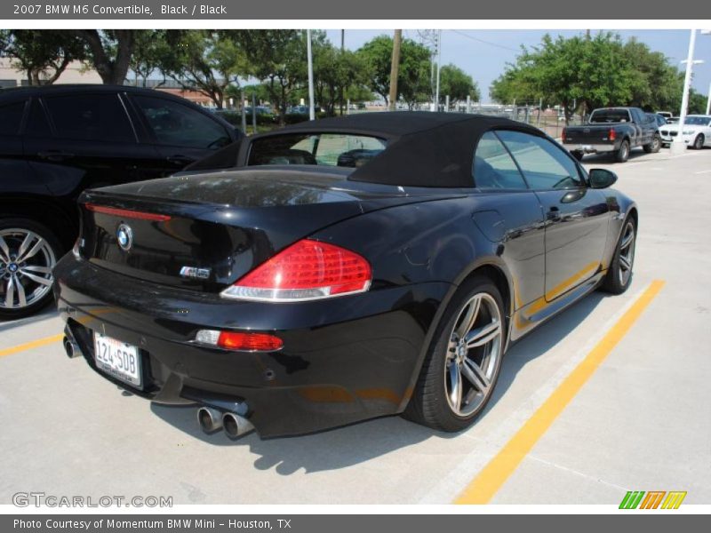 Black / Black 2007 BMW M6 Convertible