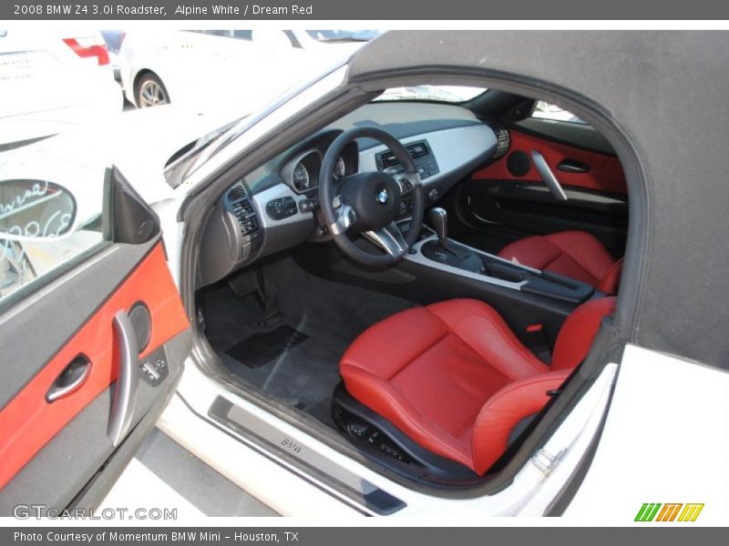 Alpine White / Dream Red 2008 BMW Z4 3.0i Roadster