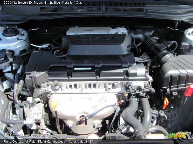 Bright Silver Metallic / Gray 2009 Kia Spectra EX Sedan
