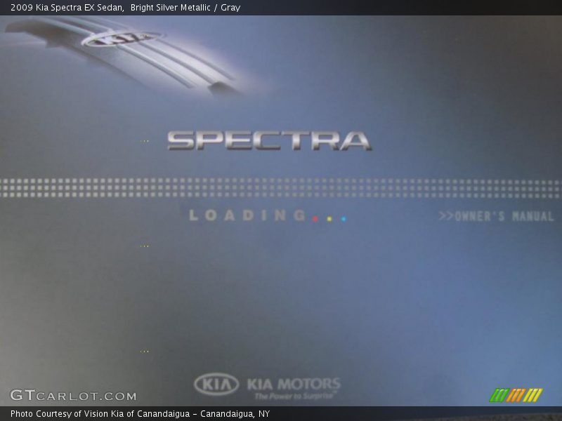 Bright Silver Metallic / Gray 2009 Kia Spectra EX Sedan