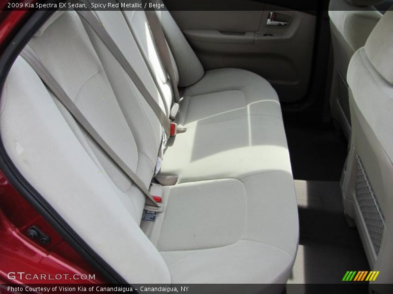 Spicy Red Metallic / Beige 2009 Kia Spectra EX Sedan