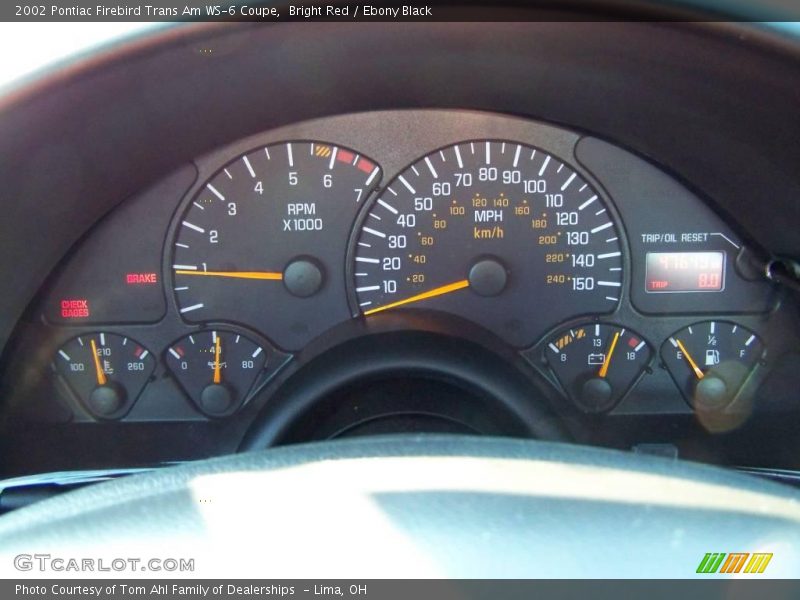 Bright Red / Ebony Black 2002 Pontiac Firebird Trans Am WS-6 Coupe