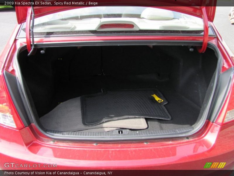 Spicy Red Metallic / Beige 2009 Kia Spectra EX Sedan
