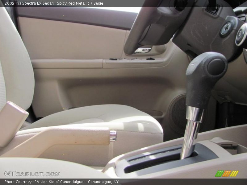 Spicy Red Metallic / Beige 2009 Kia Spectra EX Sedan