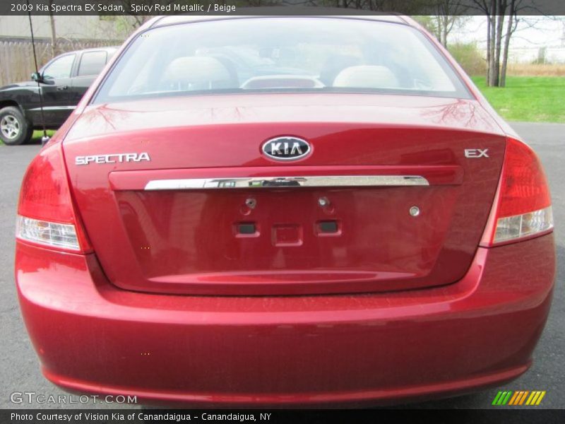 Spicy Red Metallic / Beige 2009 Kia Spectra EX Sedan