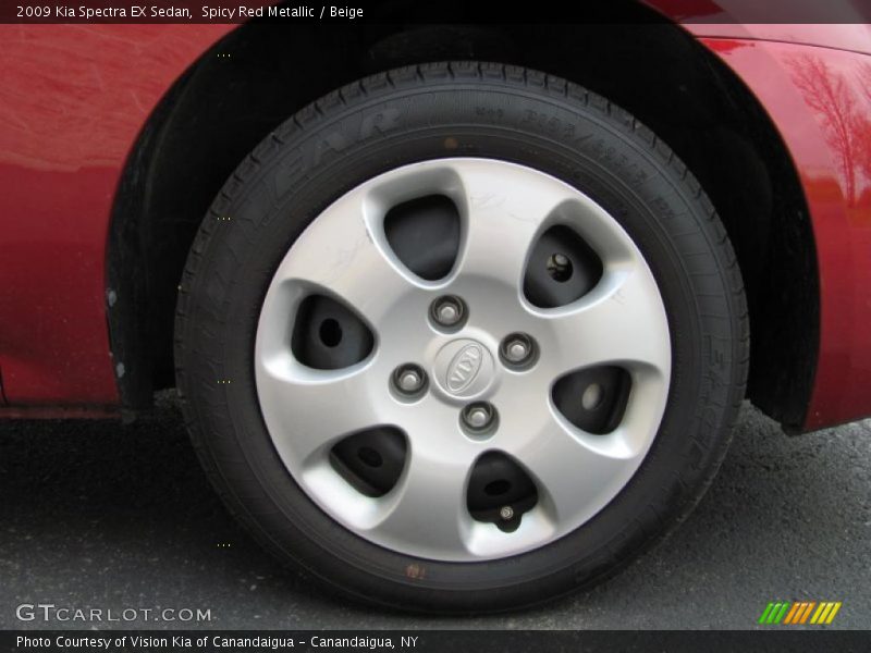 Spicy Red Metallic / Beige 2009 Kia Spectra EX Sedan