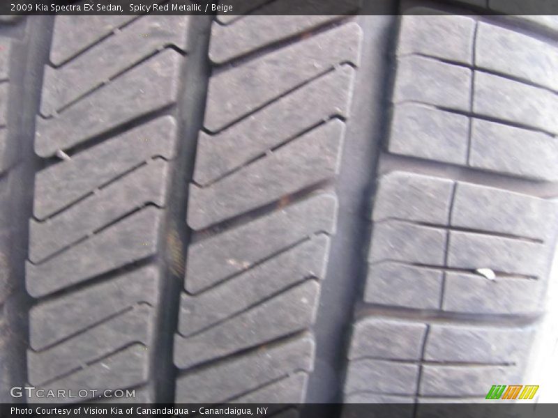 Spicy Red Metallic / Beige 2009 Kia Spectra EX Sedan