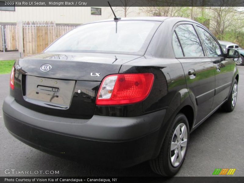 Midnight Black / Gray 2009 Kia Rio LX Sedan