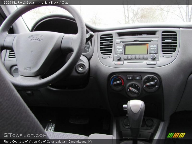 Midnight Black / Gray 2009 Kia Rio LX Sedan