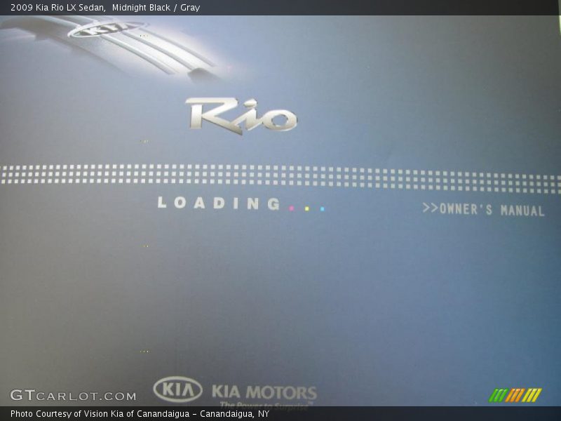 Midnight Black / Gray 2009 Kia Rio LX Sedan
