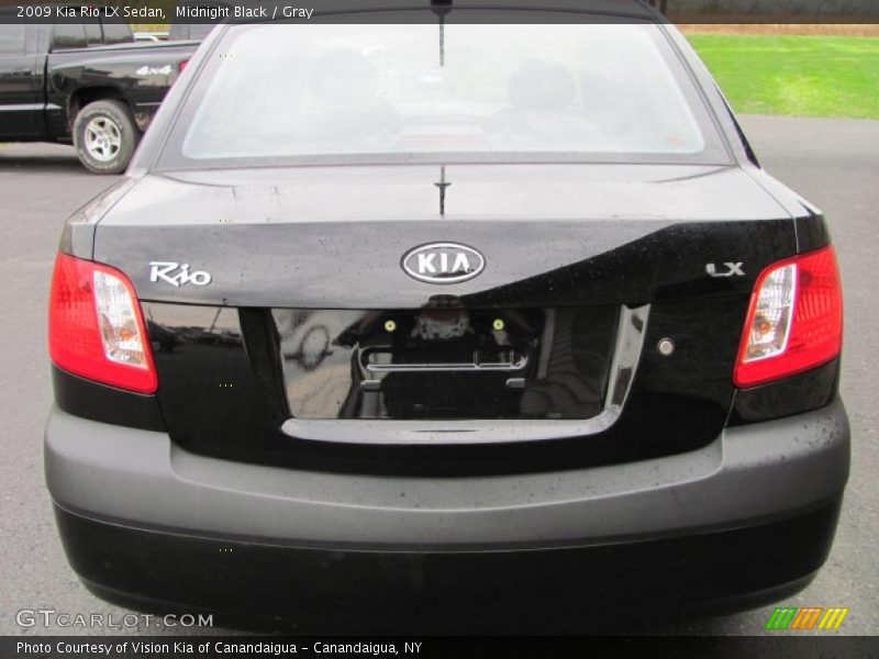 Midnight Black / Gray 2009 Kia Rio LX Sedan