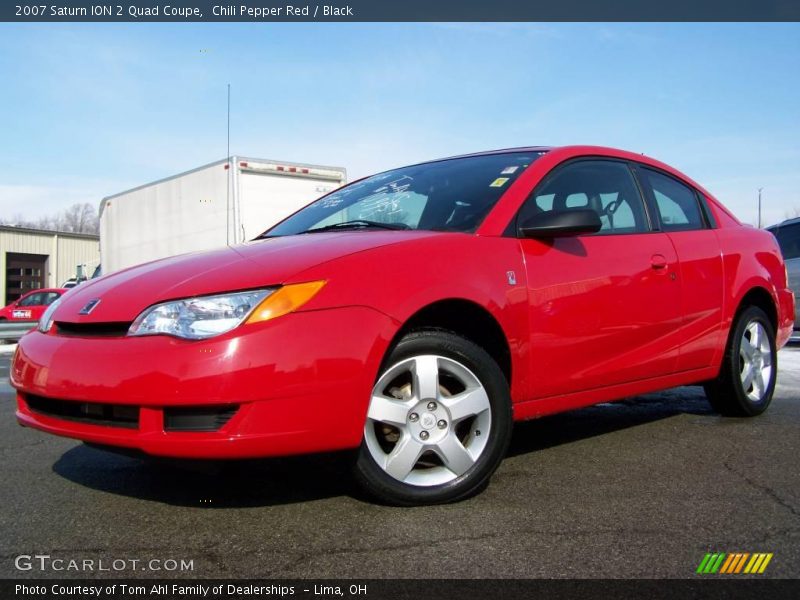 Chili Pepper Red / Black 2007 Saturn ION 2 Quad Coupe