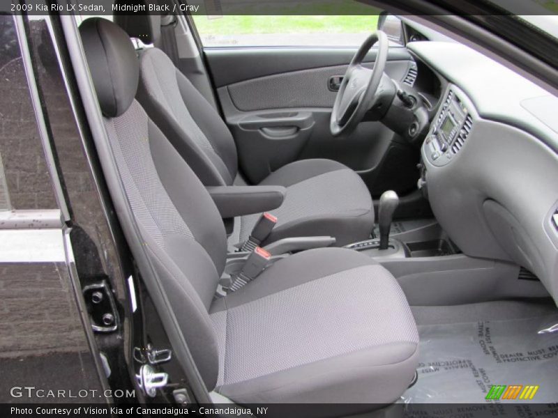 Midnight Black / Gray 2009 Kia Rio LX Sedan