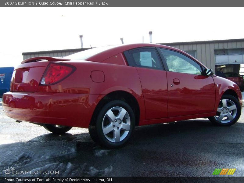 Chili Pepper Red / Black 2007 Saturn ION 2 Quad Coupe