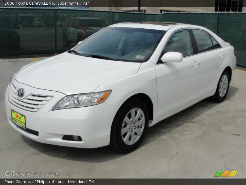 Super White / Ash 2008 Toyota Camry XLE V6