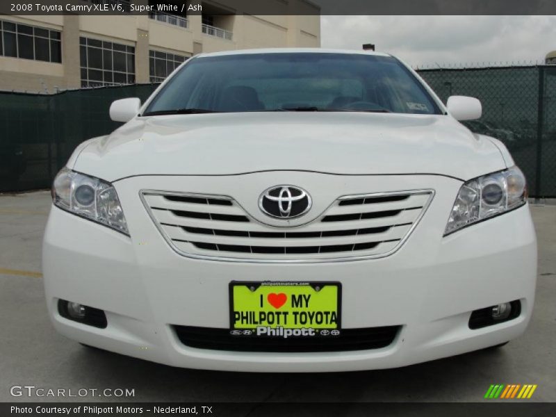 Super White / Ash 2008 Toyota Camry XLE V6