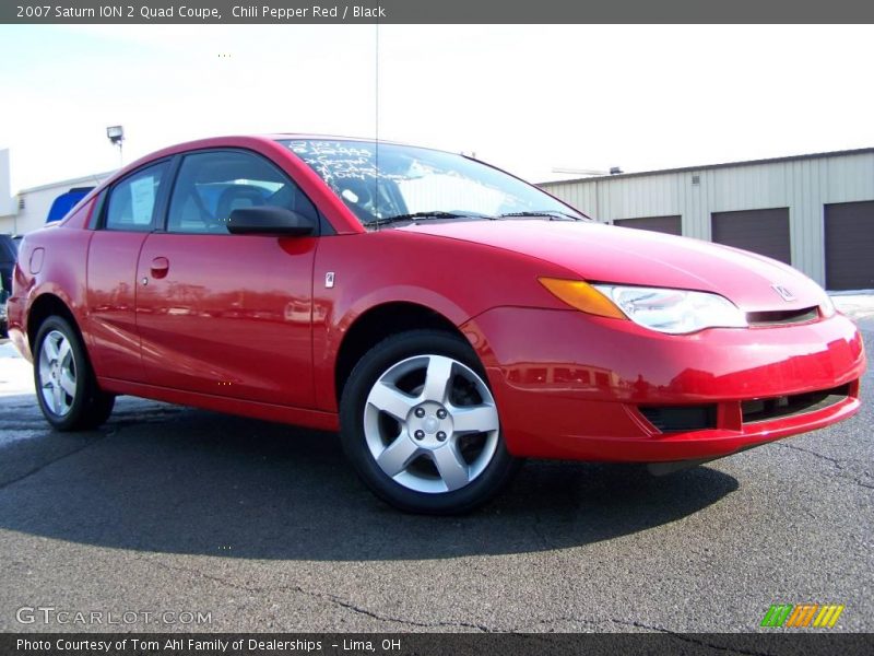 Chili Pepper Red / Black 2007 Saturn ION 2 Quad Coupe