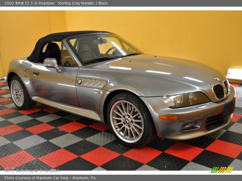 Sterling Gray Metallic / Black 2002 BMW Z3 3.0i Roadster