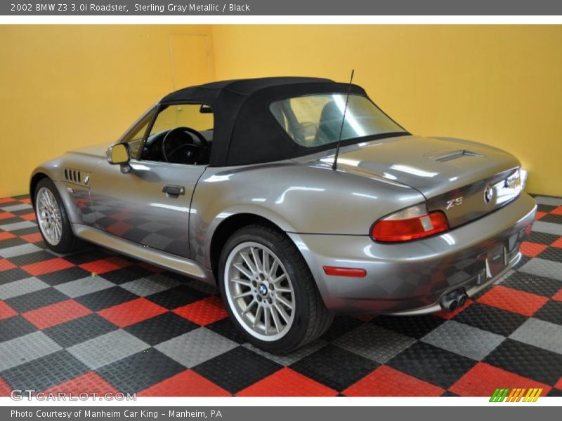 Sterling Gray Metallic / Black 2002 BMW Z3 3.0i Roadster