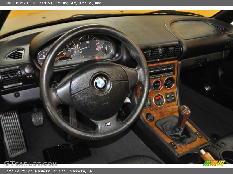 Sterling Gray Metallic / Black 2002 BMW Z3 3.0i Roadster