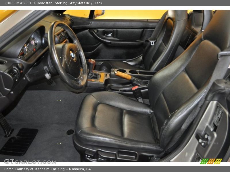 Sterling Gray Metallic / Black 2002 BMW Z3 3.0i Roadster