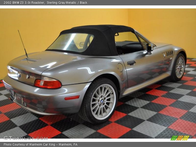 Sterling Gray Metallic / Black 2002 BMW Z3 3.0i Roadster