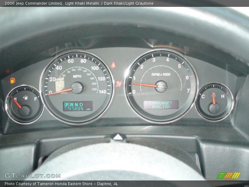 Light Khaki Metallic / Dark Khaki/Light Graystone 2006 Jeep Commander Limited