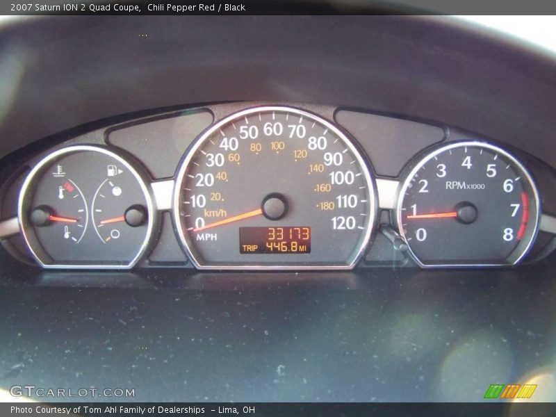 Chili Pepper Red / Black 2007 Saturn ION 2 Quad Coupe