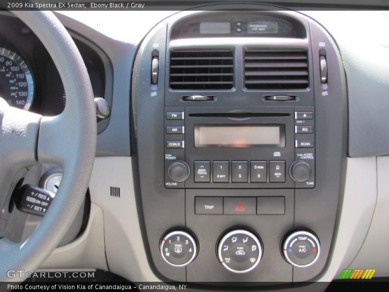 Ebony Black / Gray 2009 Kia Spectra EX Sedan