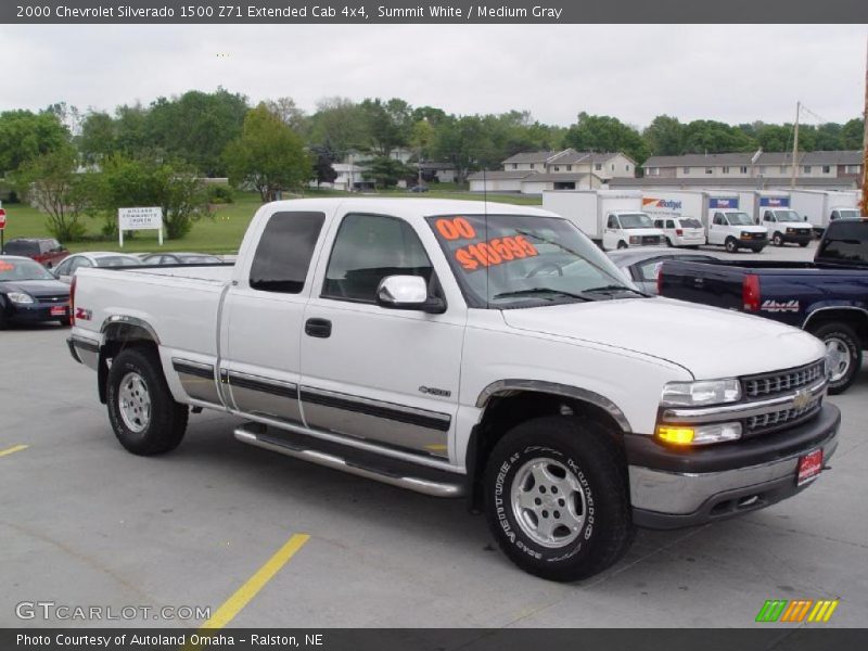 Summit White / Medium Gray 2000 Chevrolet Silverado 1500 Z71 Extended Cab 4x4