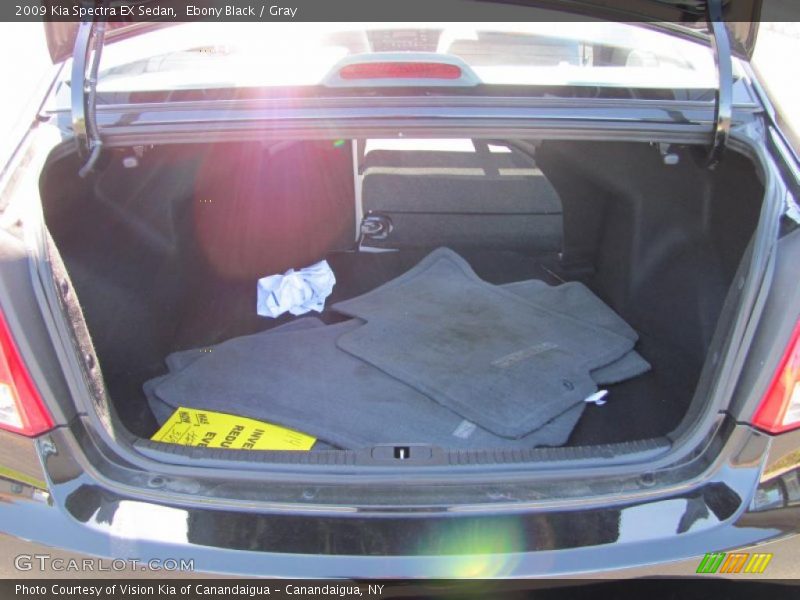 Ebony Black / Gray 2009 Kia Spectra EX Sedan