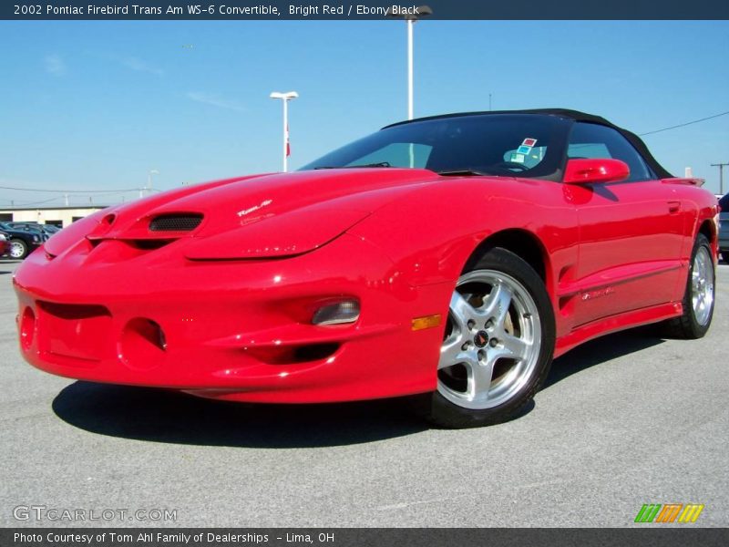 Bright Red / Ebony Black 2002 Pontiac Firebird Trans Am WS-6 Convertible