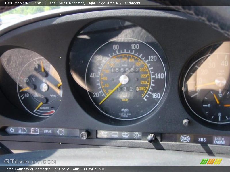 Light Beige Metallic / Parchment 1988 Mercedes-Benz SL Class 560 SL Roadster