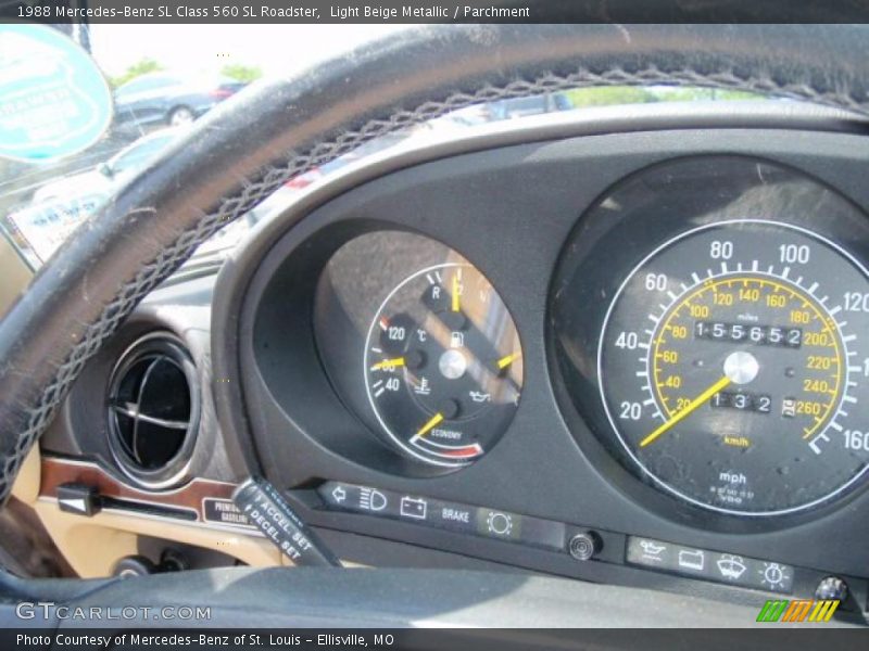 Light Beige Metallic / Parchment 1988 Mercedes-Benz SL Class 560 SL Roadster